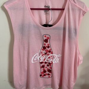 NWT Coca Cola Size 3xl Pink Floral Sleeveless Pajama Short Set